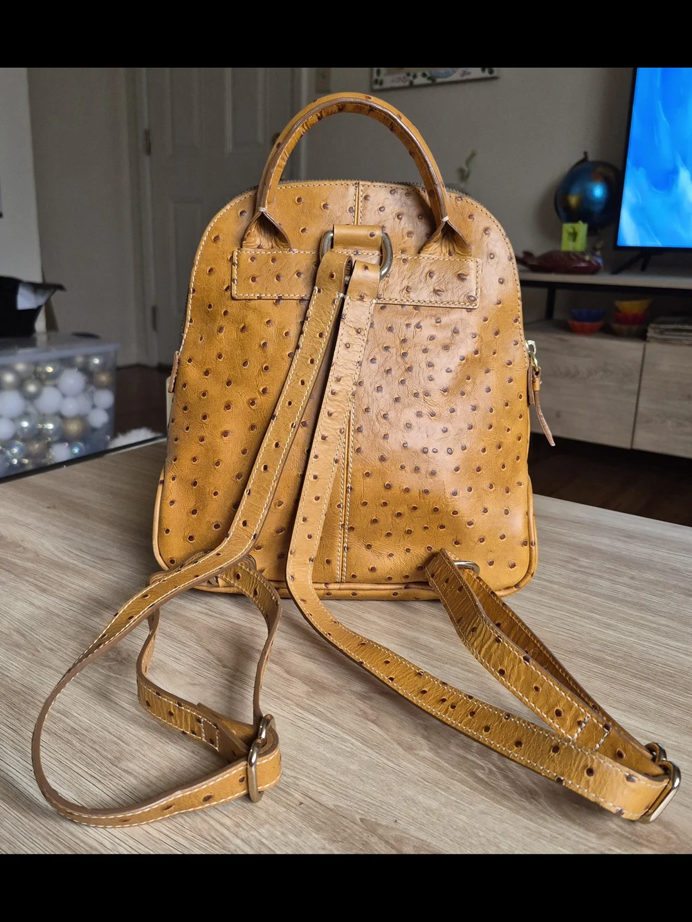 Dooney & Bourke Ostrich Leather Mini Backpack